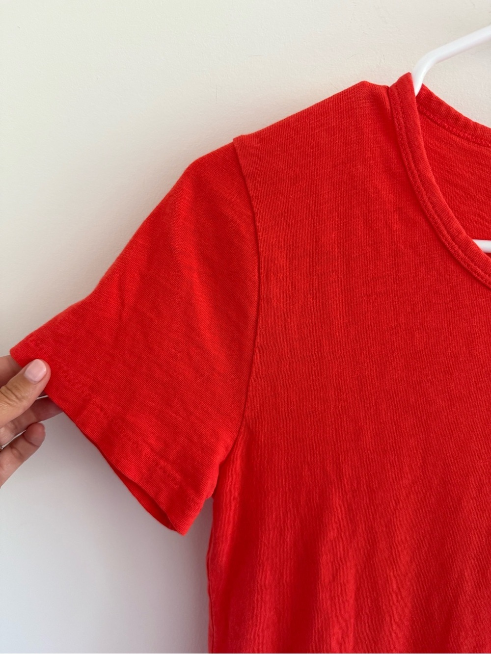 J. CREW Tee Vintage Slub Cotton Orange Tee Small - Picture 4 of 5